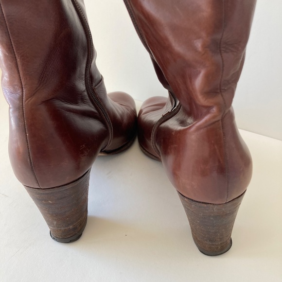 Salvatore Ferragamo Vintage Leather Boots Made in Italy - Picture 3 of 13